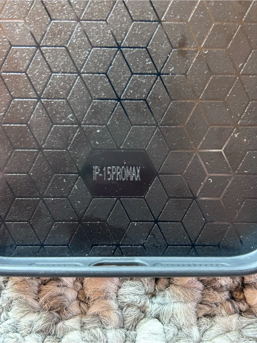 Coach Brown Monogram Phone Case with Gold Plaque